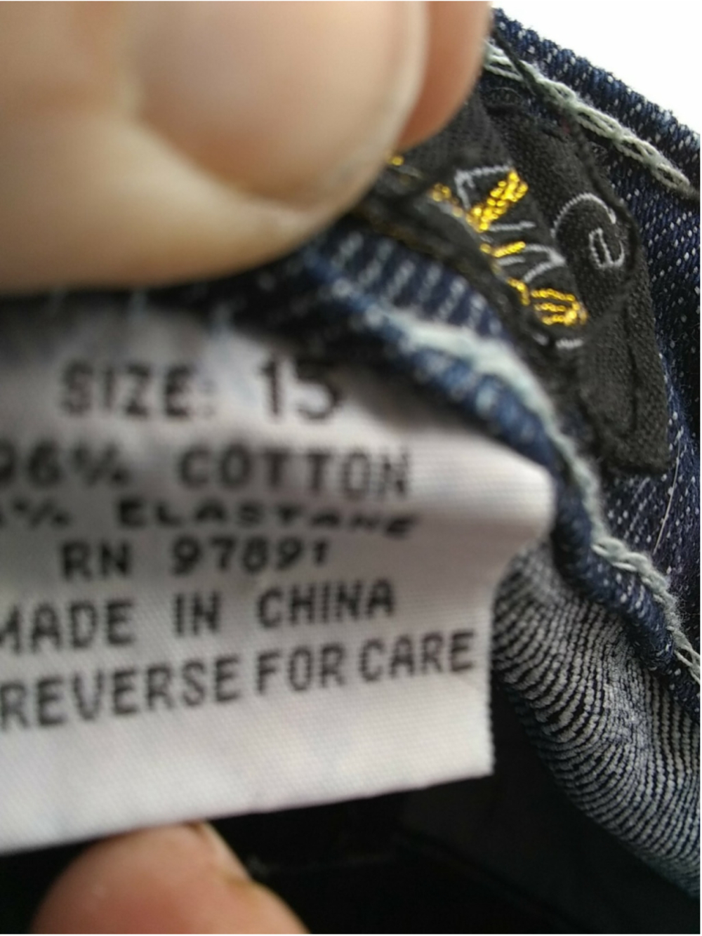OLD SKOOL Womens Juniors Denim Jeans SIZE 15 Embellished Teal & Gray Stitching - Picture 11 of 12